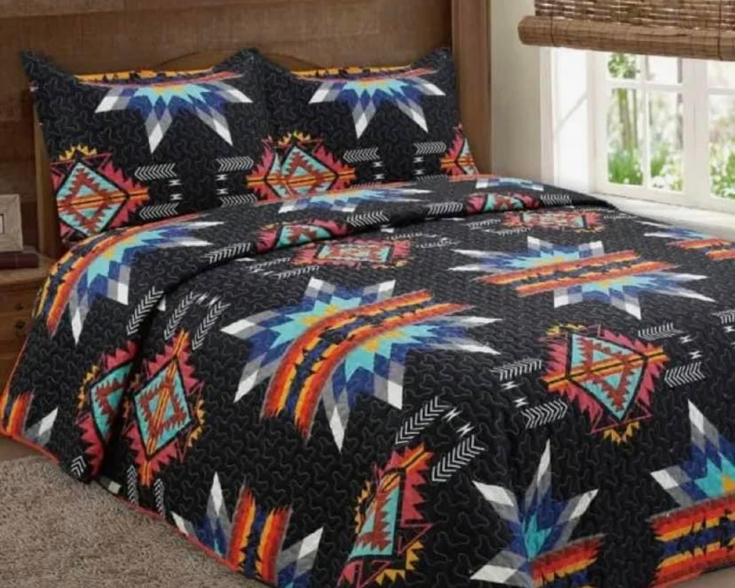 Black Aztec quilt