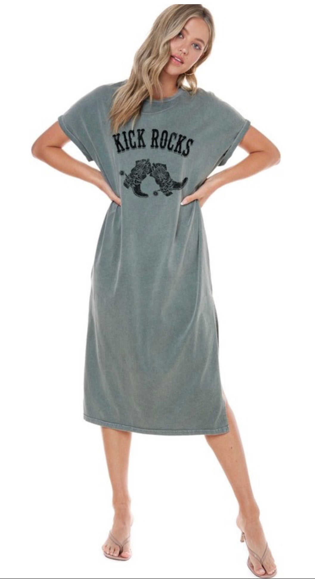 Kick rocks midi dress